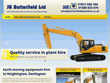 Tablet Screenshot of jrbutterfieldplanthire.co.uk